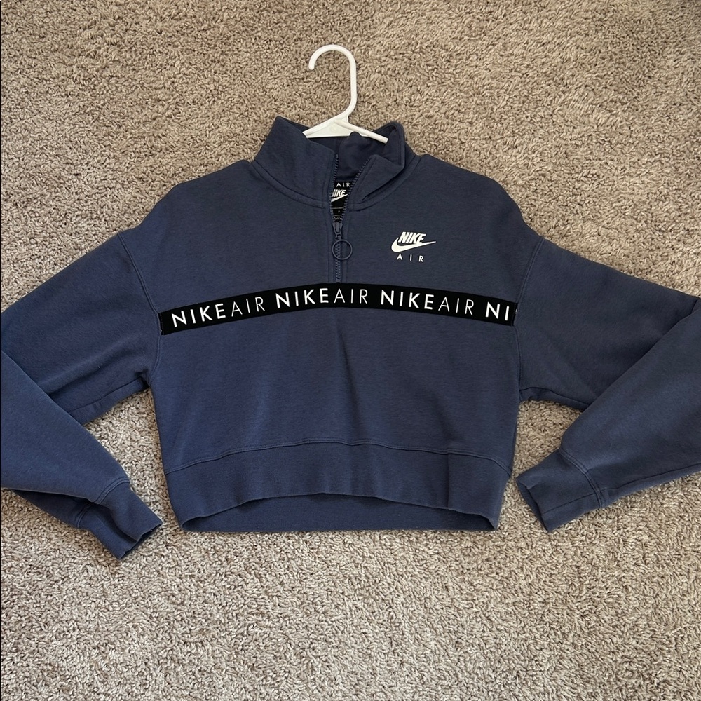 Nike Women's Navy Half-Zip Sweater